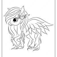 printable winged pony coloring pages