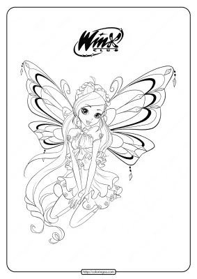 Printable Winx Cbub Enchantix Bloom Coloring Pages