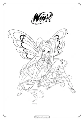 Printable Winx Cbub Enchantix Stella Coloring Pages
