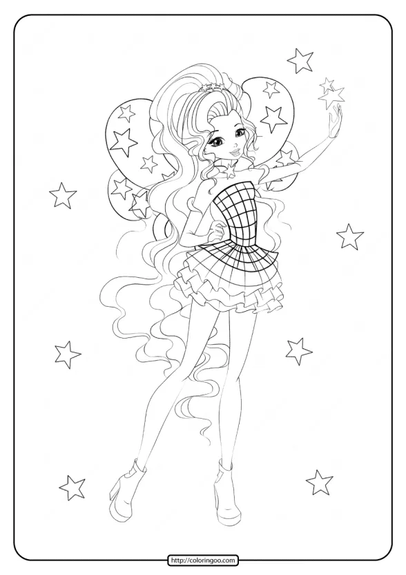 Printable Winx Princess Aisha Coloring Pages 1 printable winx cosmix aisha coloring pages