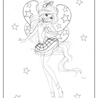 printable winx cosmix bloom coloring pages