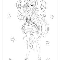 printable winx cosmix flora coloring pages