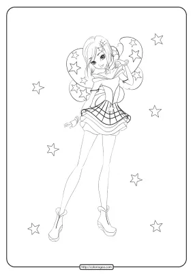 Printable Winx Cosmix Tecna Coloring Pages