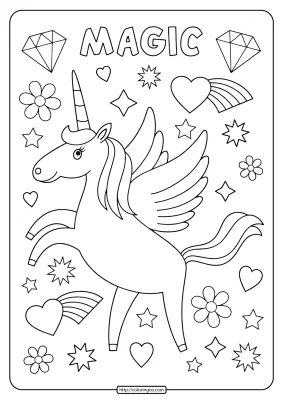 Printables Unicorn Coloring Pages 04