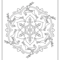 reindeer mandala christmas coloring pages