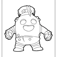 robo spike brawl stars coloring pages