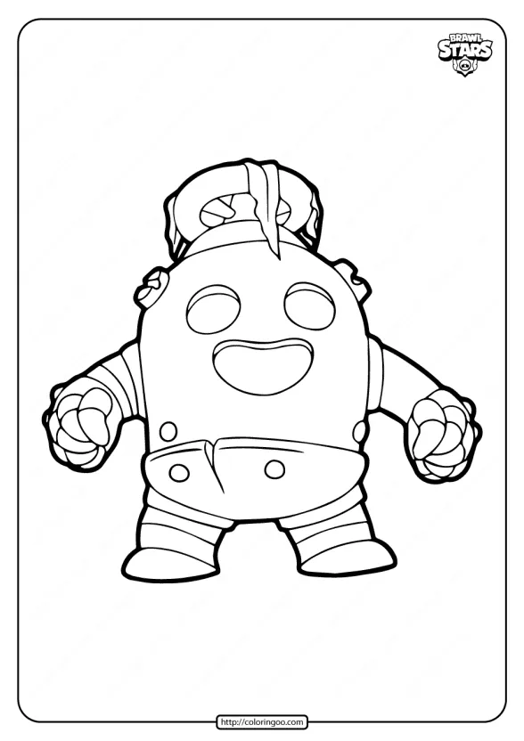 Robo Spike Brawl Stars Coloring Pages 1 robo spike brawl stars coloring pages
