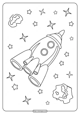 Rocket Among the Stars Coloring Pages