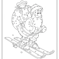 Santa Claus with A Bag of Gifts Coloring Pages 80 santa claus with a bag of gifts coloring pages