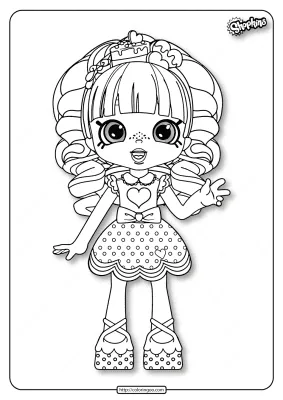 Shopkins Rainbow Kate Coloring Pages