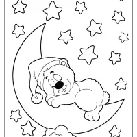 sleeping bear on the moon coloring pages