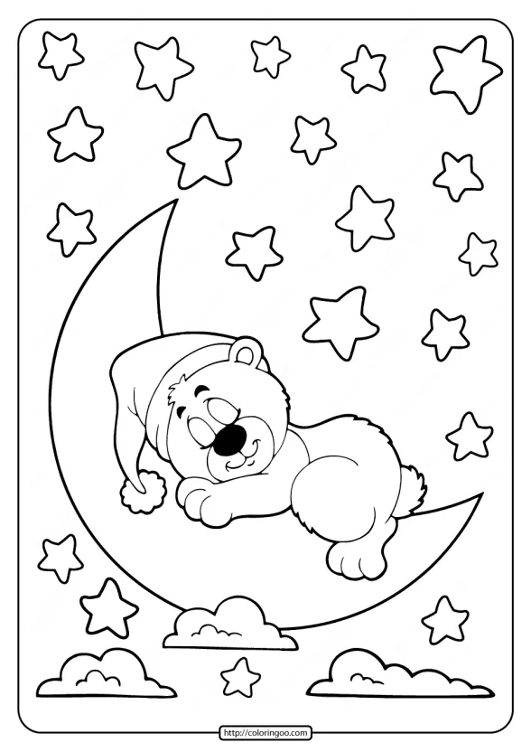 Sleeping Bear on the Moon Coloring Pages 1 sleeping bear on the moon coloring pages