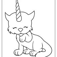 unicorn kitten pdf coloring pages