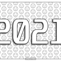 2021 happy new year coloring pages