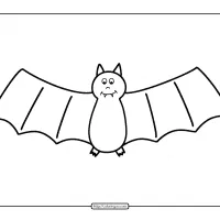 bat coloring page