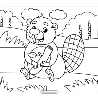 Beaver Coloring Page 23 beaver coloring page