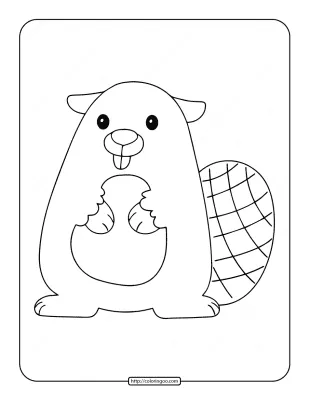 Beaver Coloring Pages for Kids