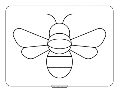 Bee Coloring Page
