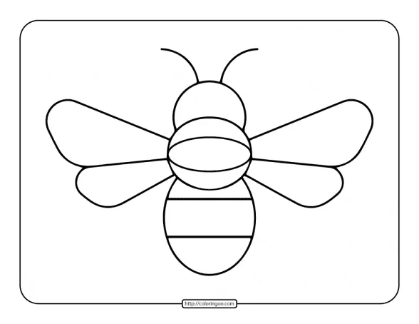Bee Coloring Page 1 bee coloring page