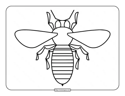 Bee Coloring Sheet