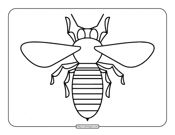 Bee Coloring Sheet 1 bee coloring pages