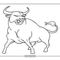 bull coloring pages