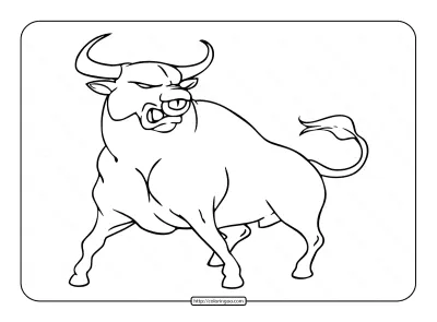 Bull Coloring Page