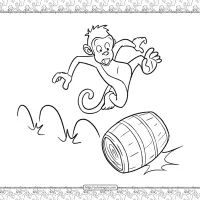 cartoon monkey coloring pages