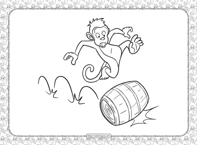 Cartoon Monkey Coloring Pages