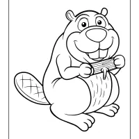 Cute Beaver Coloring Page 8 cute beaver coloring page