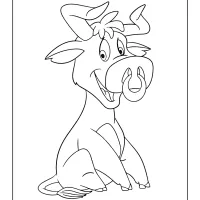 cute bull coloring page