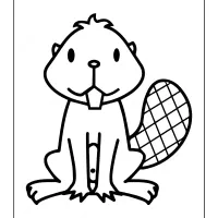Easy Beaver Drawing Coloring Page 24 easy beaver drawing coloring page