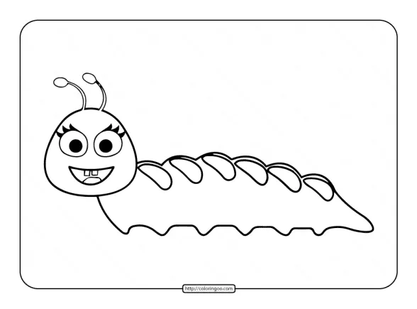 Free Printable Caterpillar Coloring Page 1 free printable caterpillar coloring page