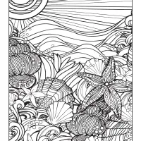 free printables beach coloring page for adults