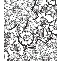 free printables floral coloring page for adults