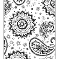 free printables mandala paisley coloring page