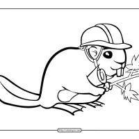 Funny Beaver Coloring Page 20 funny beaver coloring page