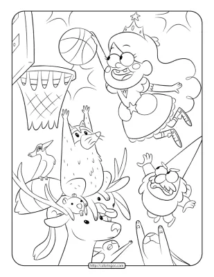 Gravity Falls Characters Mabel Coloring Pages