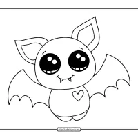 halloween bat coloring page