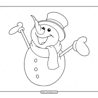 Happy New Year Snowman Coloring Page 16 happy new year snowman coloring page