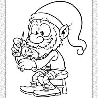 leprechaun painting a duck coloring page