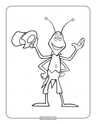 Maya the Bee Flip Coloring Page