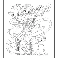 Pokemon Monster High Coloring Pages for Kids 31 pokemon monster high coloring pages for kids
