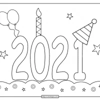 printable 2021 happy new year coloring pages