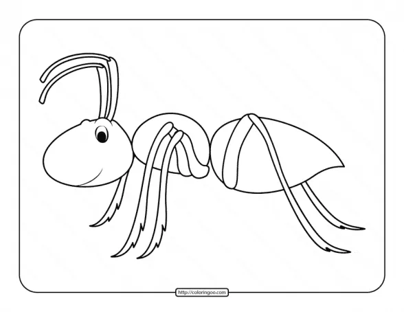 Printable Ant Pdf Coloring Pages 1 printable ant pdf coloring pages e1607768095150