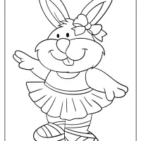 printable ballerina rabbit coloring pages