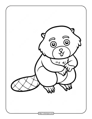 Printable Beaver Coloring Book