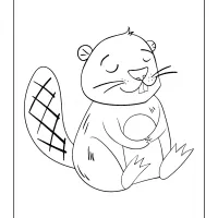 Printable Beaver Sleeping Coloring Page 17 printable beaver sleeping coloring page