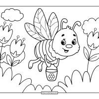 Printable Bee Coloring Pages 11 printable bee coloring pages