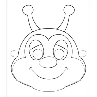 Printable Bee Mask Outline Coloring Page 5 printable bee mask outline coloring page